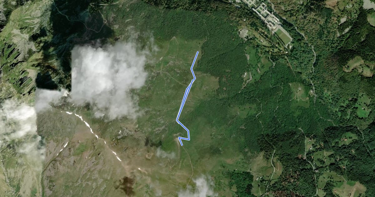 Маршрут D12 на спутниковом снимке