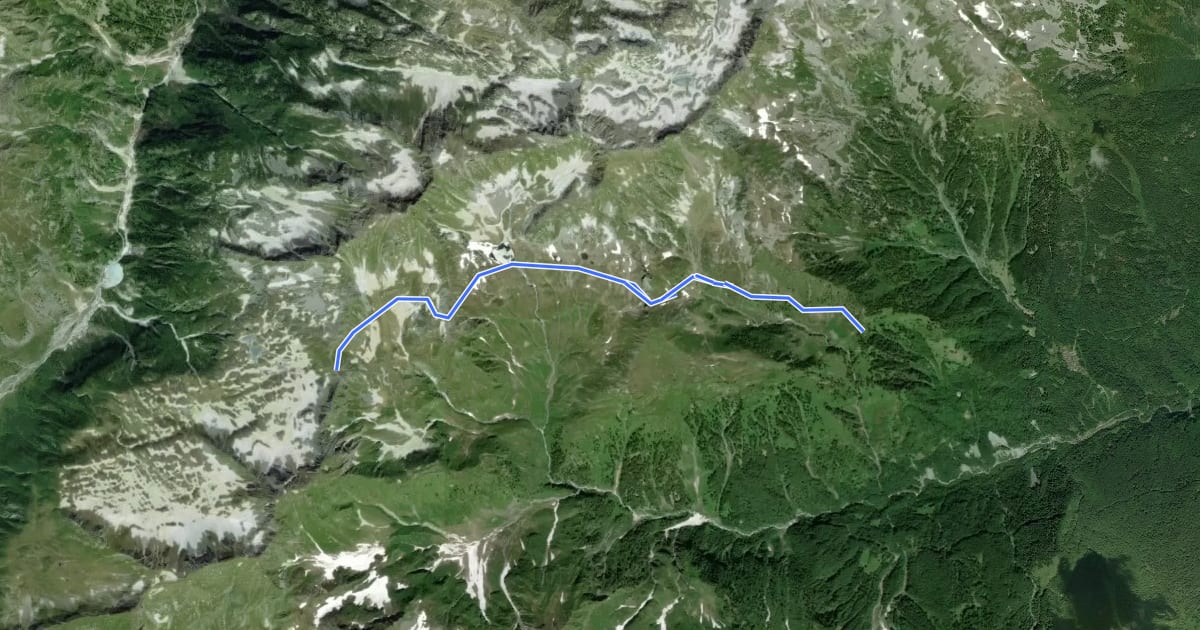 Маршрут D18 - Bivio D98 presso Alpe Vallaro - Passo di Pontimia на спутниковом снимке