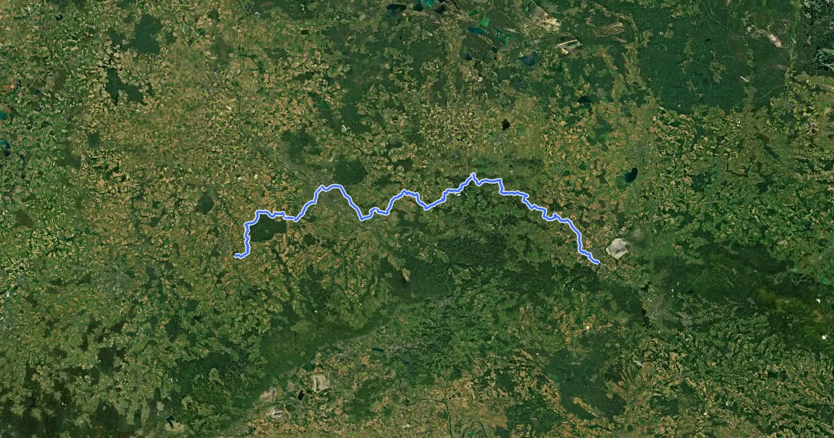 Маршрут [D4] Mittelland-Route (Sachsen-Ost) на спутниковом снимке