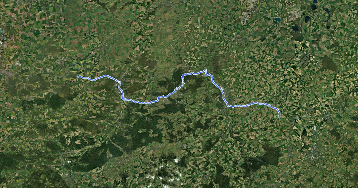 Маршрут [D4] Mittelland-Route (Thüringen-Ost) на спутниковом снимке