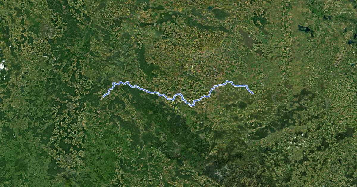 Маршрут [D4] Mittelland-Route (Thüringen-West) на спутниковом снимке