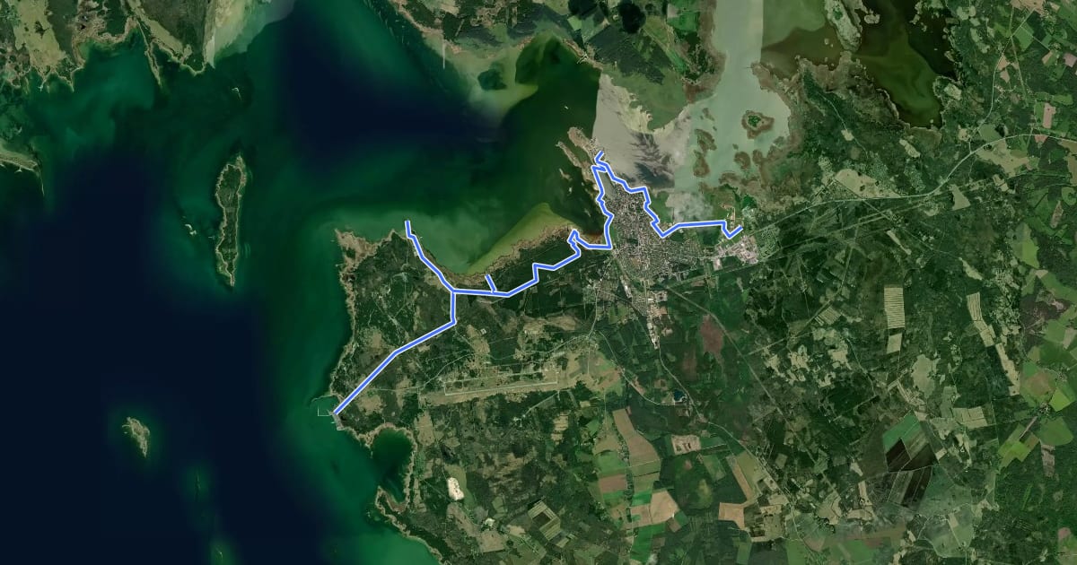 Маршрут d48_Euroopa matkarada E9, Eesti на спутниковом снимке
