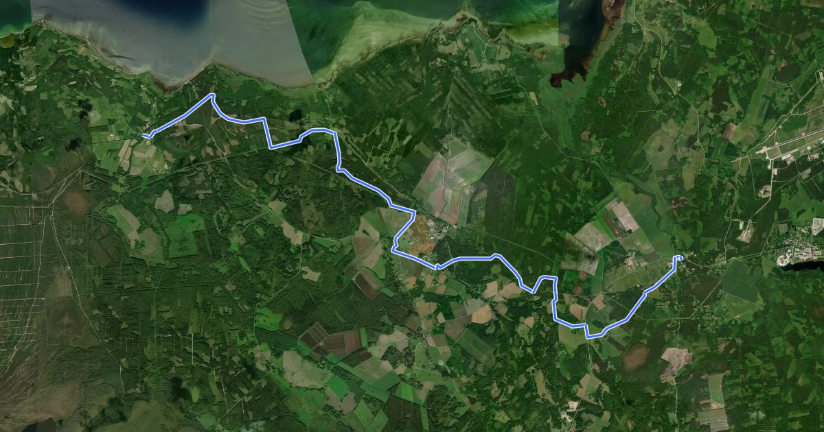 Маршрут d54_Euroopa matkarada E9, Eesti на спутниковом снимке