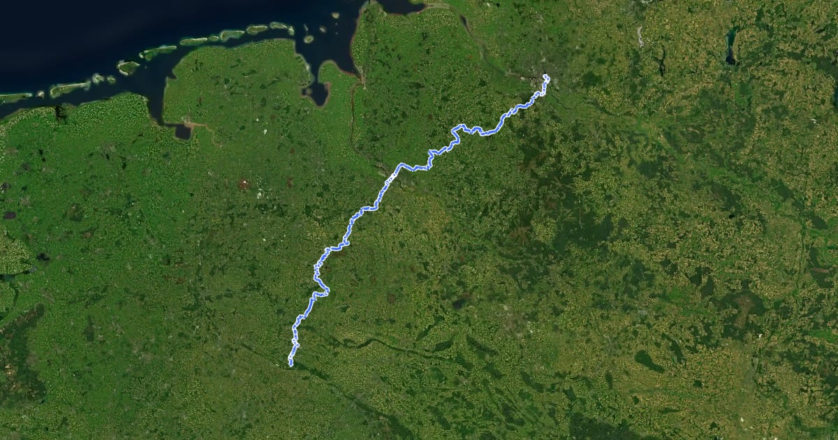 Маршрут [D7] Pilgerroute Niedersachsen на спутниковом снимке