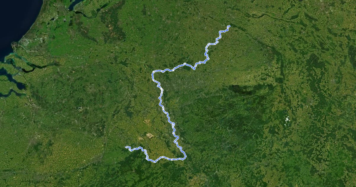 Маршрут [D7] Pilgerroute NRW на спутниковом снимке