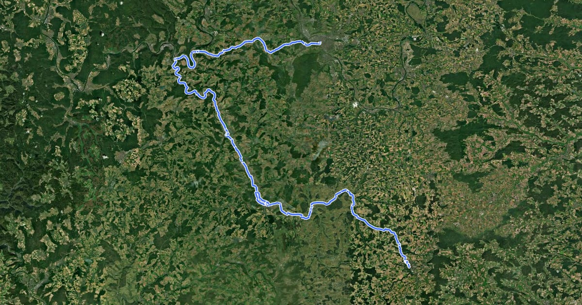 Маршрут [D9] Weser-Romantische Straße Teil 7 на спутниковом снимке