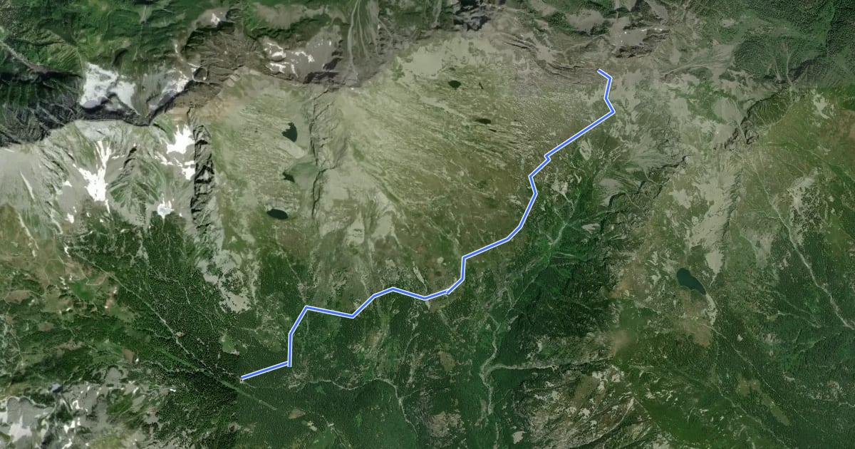 Маршрут D99 - Bivio D08 presso S. Bernardo - Passo di Variola на спутниковом снимке