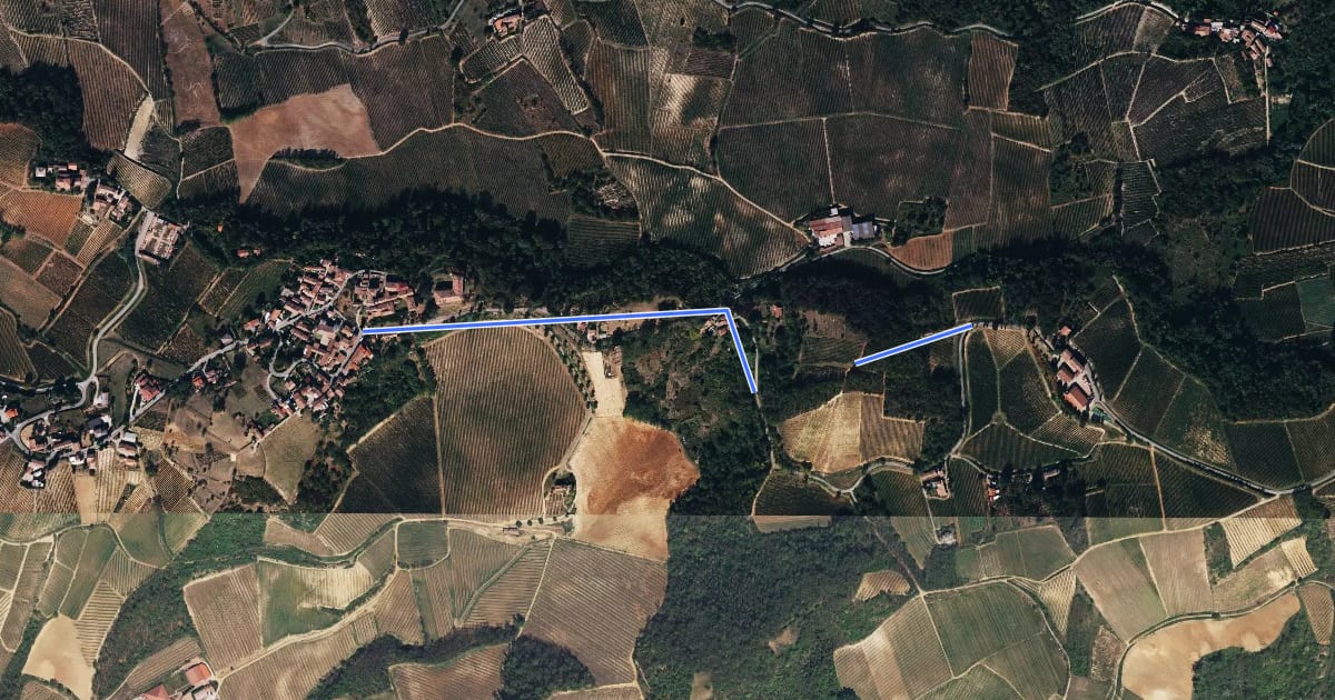 Маршрут Da Castello al Monte Zavo на спутниковом снимке