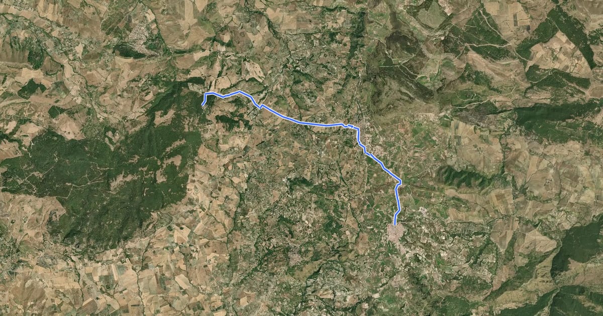 Маршрут Da Chiusa Sclafani a Abbazia di Santa Maria del Bosco на спутниковом снимке