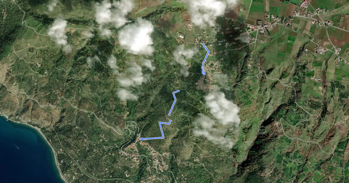 Маршрут Da Joppolo a Monte Poro на спутниковом снимке