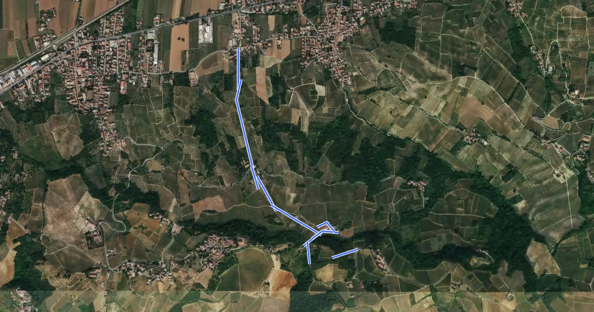 Маршрут Da Manzo al Monte Zavo на спутниковом снимке