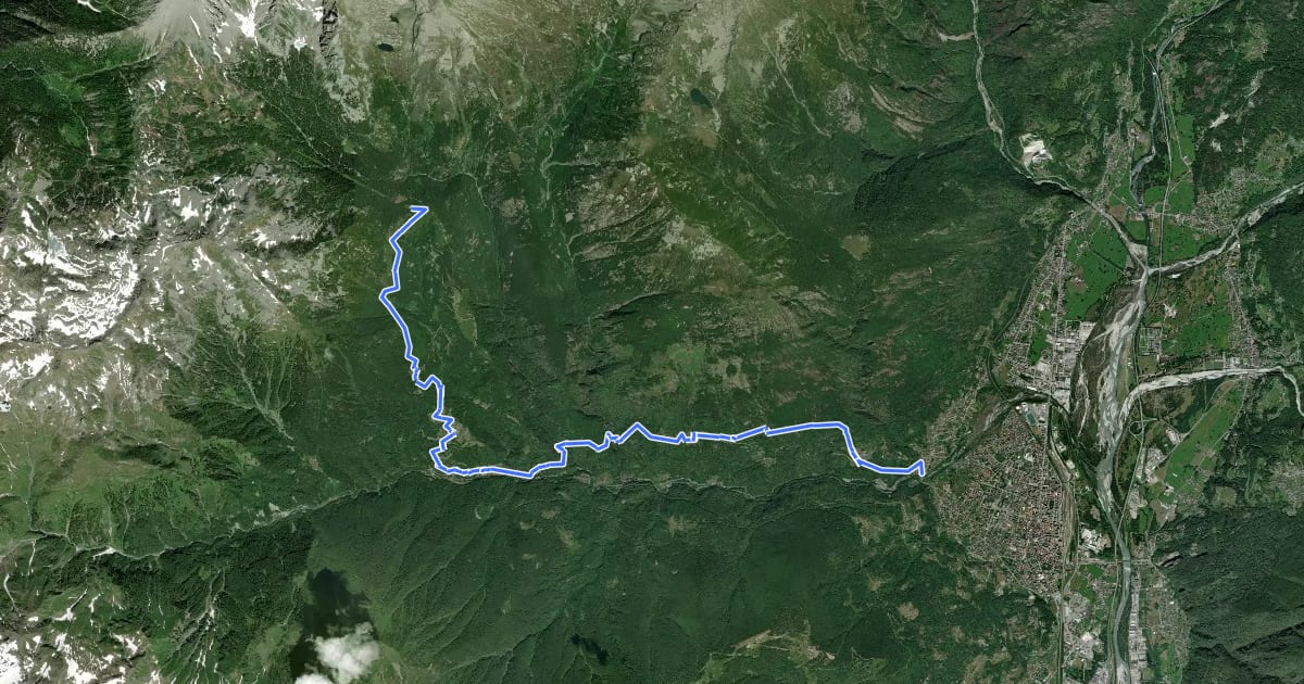 Маршрут Da Rifugio a Rifugio - Tappa 1 на спутниковом снимке