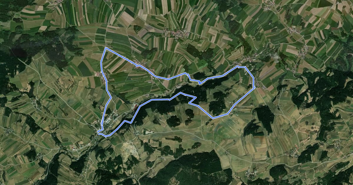 Маршрут Da stoanige Weg - Marmor Route на спутниковом снимке