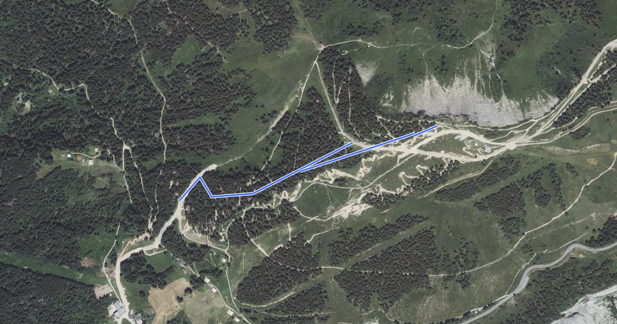 Маршрут Da trail на спутниковом снимке