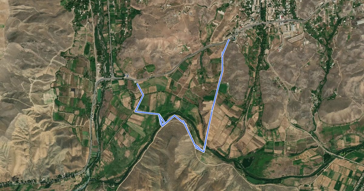 Маршрут Dadal Bridge Trail на спутниковом снимке