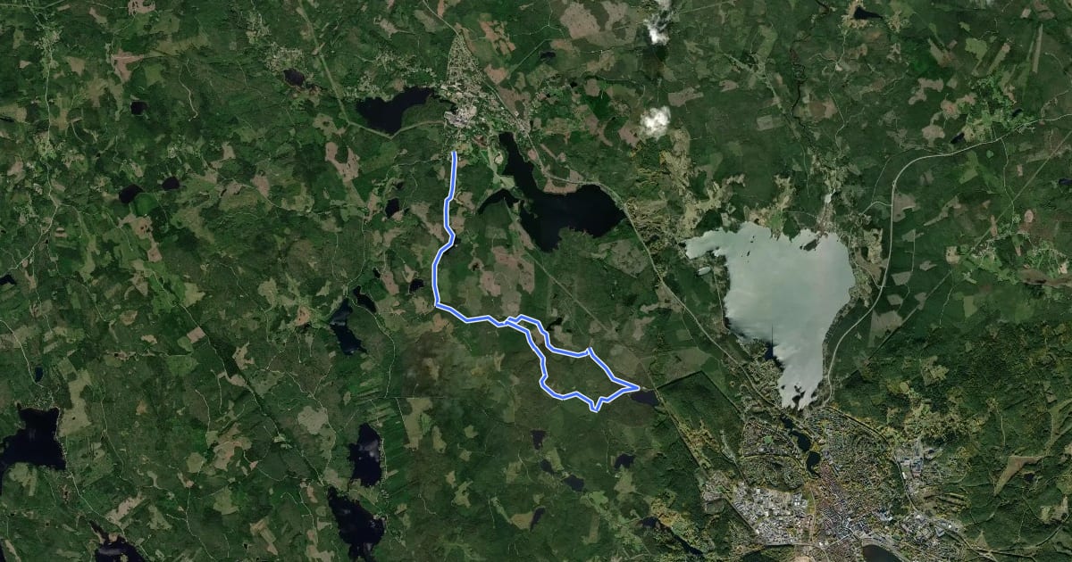 Маршрут Dagspår 13 km на спутниковом снимке
