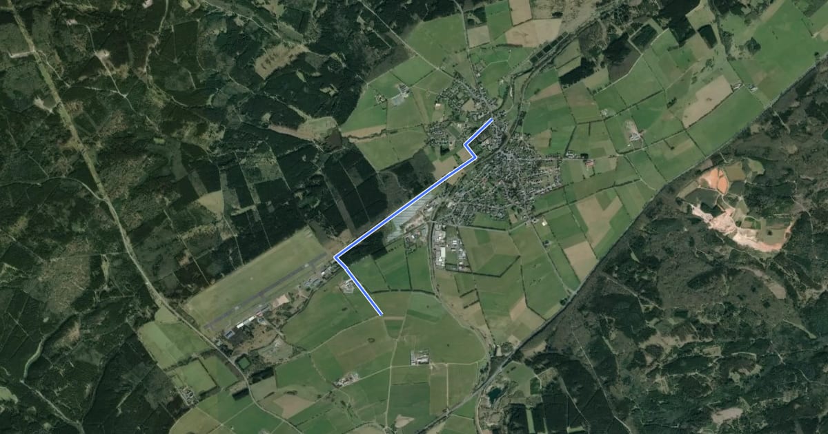 Маршрут Dahlem (31) - Schmidtheim (32) на спутниковом снимке