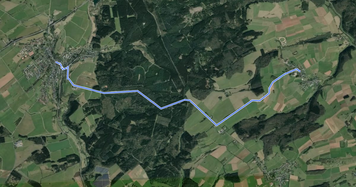 Маршрут Dahlem (79) - Waldorf (99) на спутниковом снимке