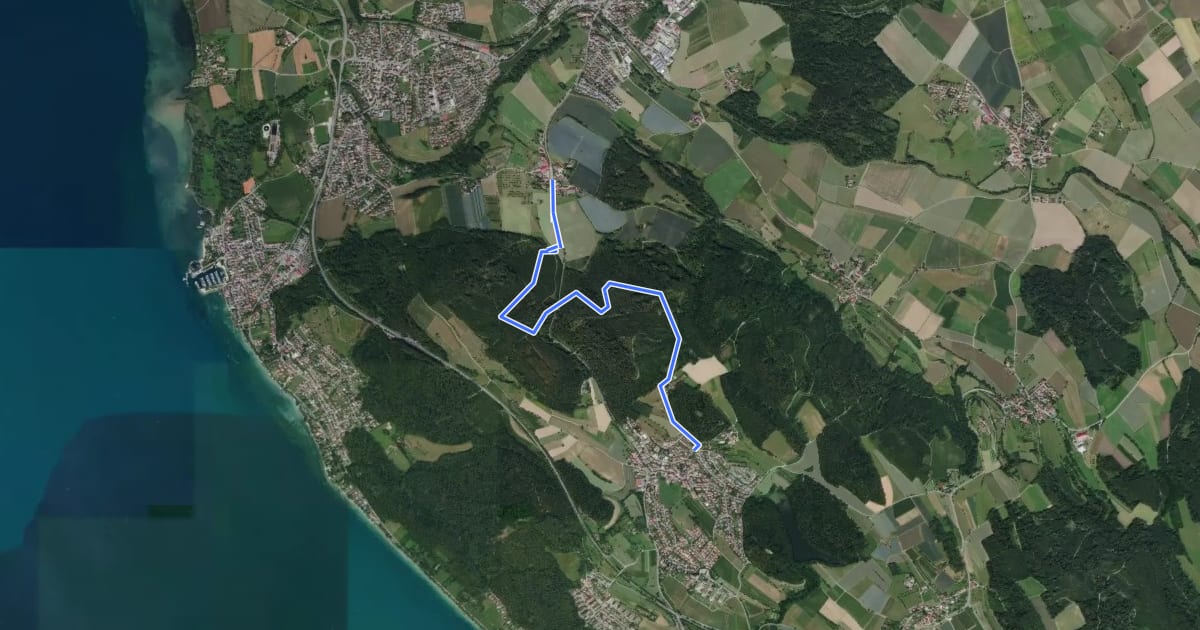 Маршрут Daisendorf - Gebhardsweiler на спутниковом снимке