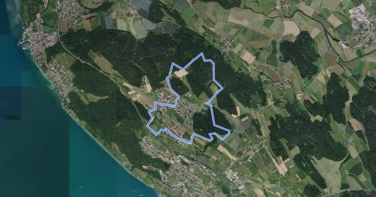 Маршрут Daisendorfer Wanderweg W3 на спутниковом снимке