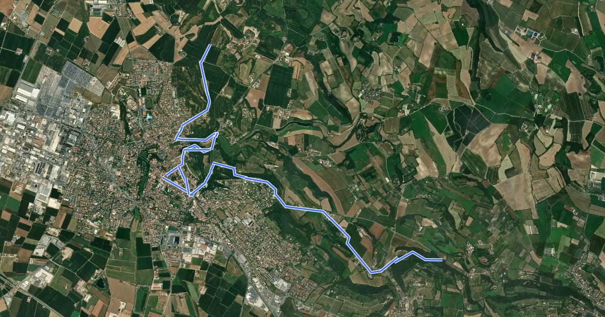 Маршрут Dal Belvedere al fascino dell'antichità на спутниковом снимке