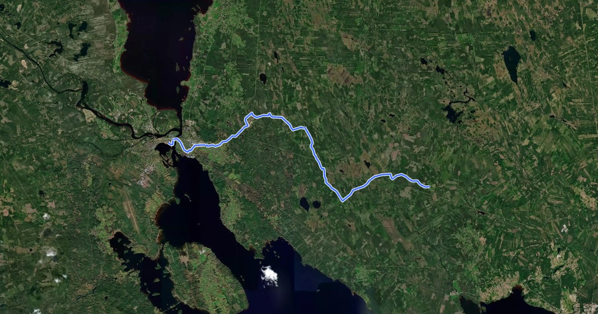 Маршрут Dalkarlsvägen etapp 1a на спутниковом снимке