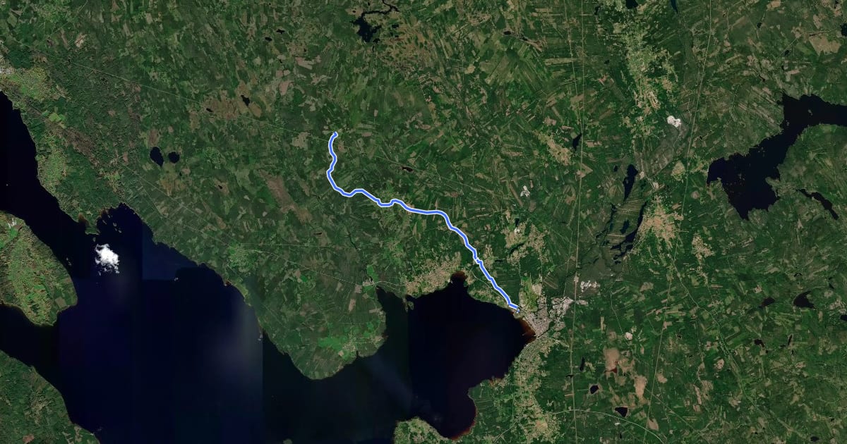 Маршрут Dalkarlsvägen etapp 2 на спутниковом снимке