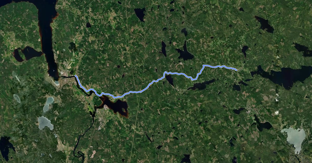 Маршрут Dalkarlsvägen etapp 3b на спутниковом снимке