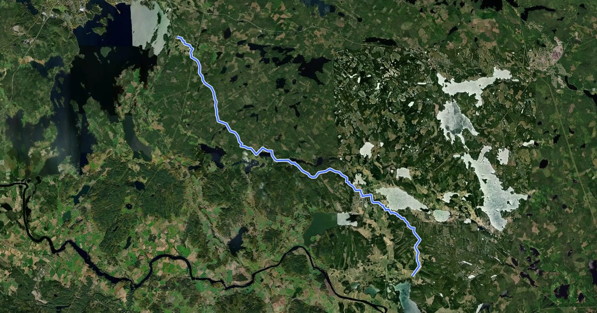 Маршрут Dalkarlsvägen etapp 5 на спутниковом снимке