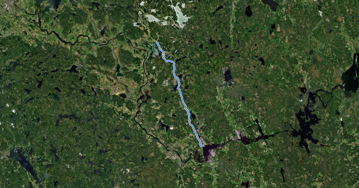 Маршрут Dalkarlsvägen etapp 6 на спутниковом снимке