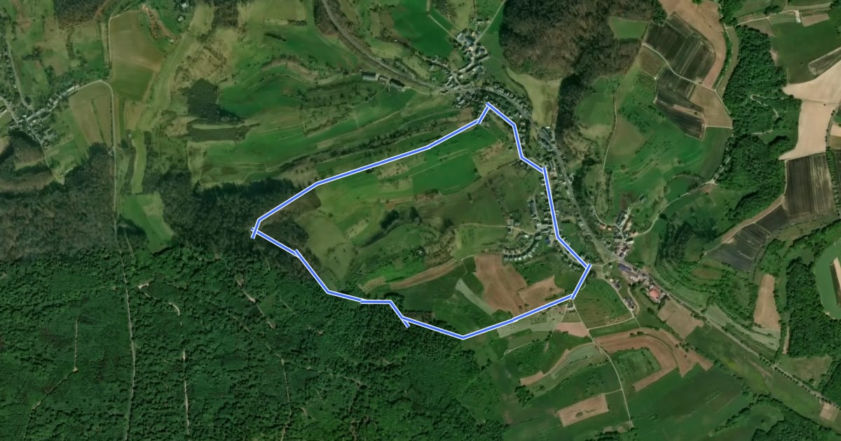 Маршрут Daller Trëppeltour на спутниковом снимке