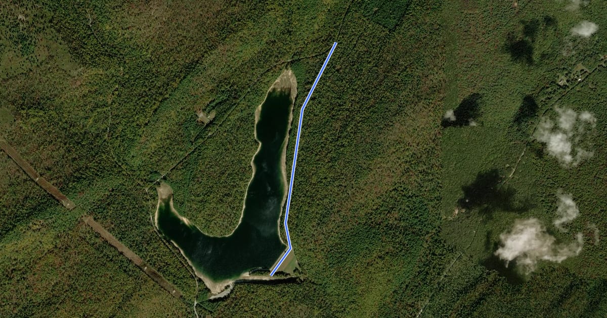 Маршрут Dam Breast Road на спутниковом снимке