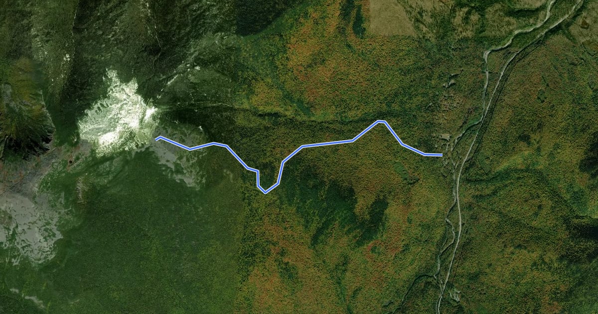 Маршрут Daniel Webster Trail на спутниковом снимке