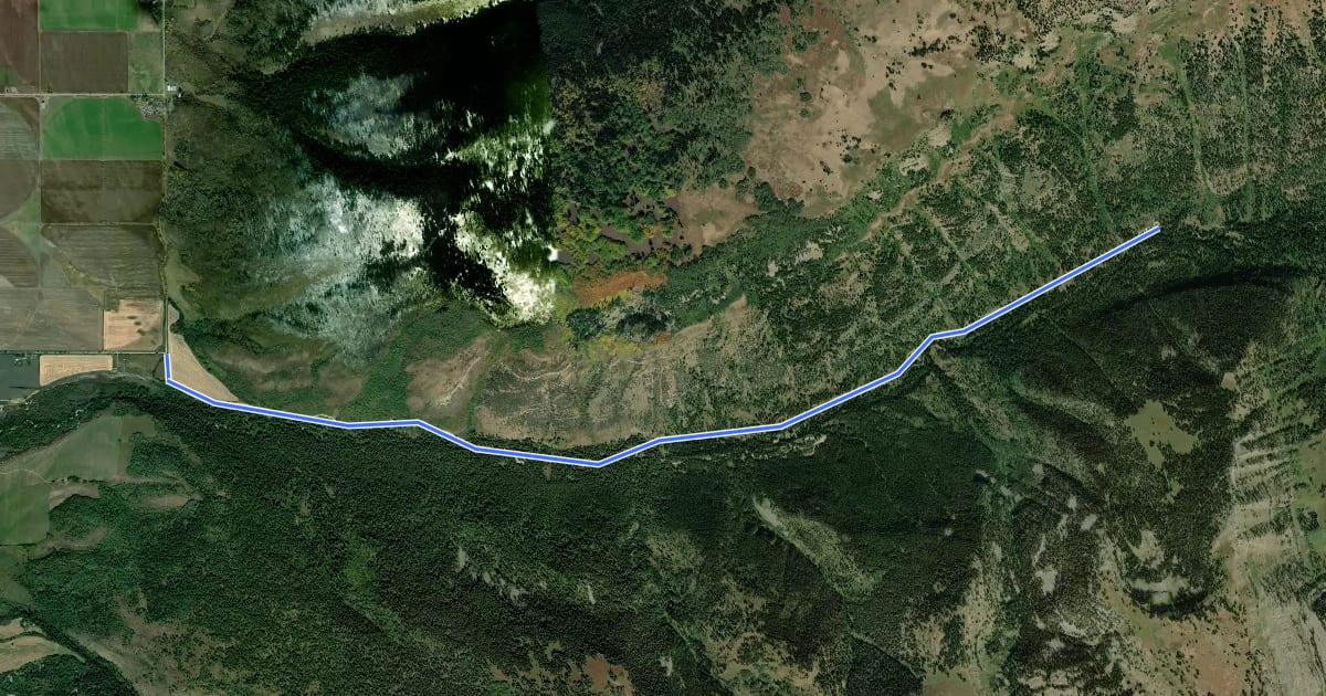 Маршрут Darby Canyon на спутниковом снимке