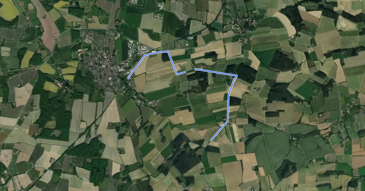 Маршрут Darfeld Rundweg D3 на спутниковом снимке