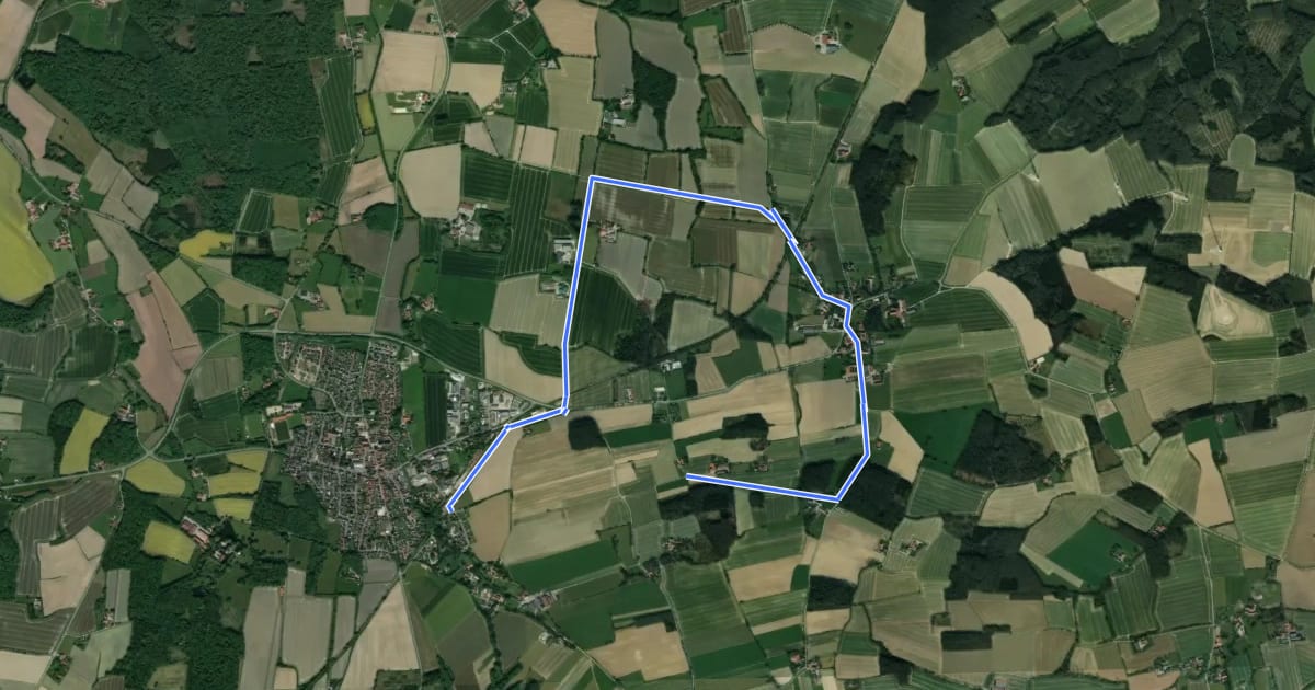 Маршрут Darfeld Rundweg D5 на спутниковом снимке