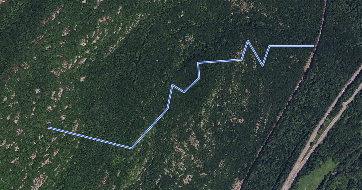 Маршрут Dark Hollow Trail на спутниковом снимке