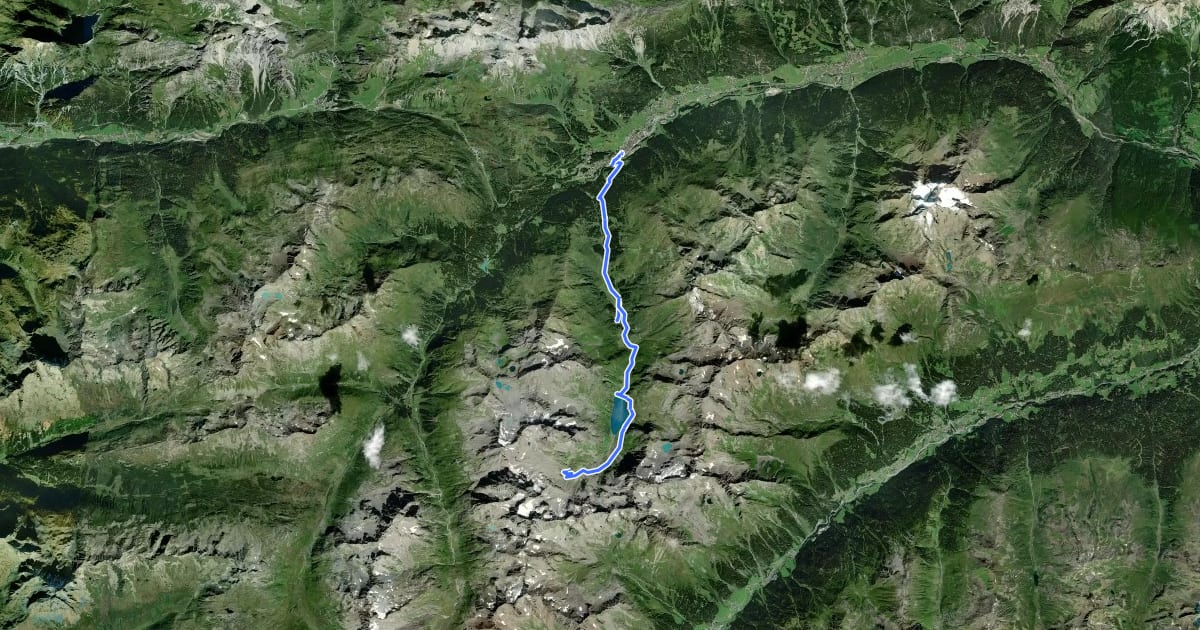 Маршрут Darmstädterhütte на спутниковом снимке