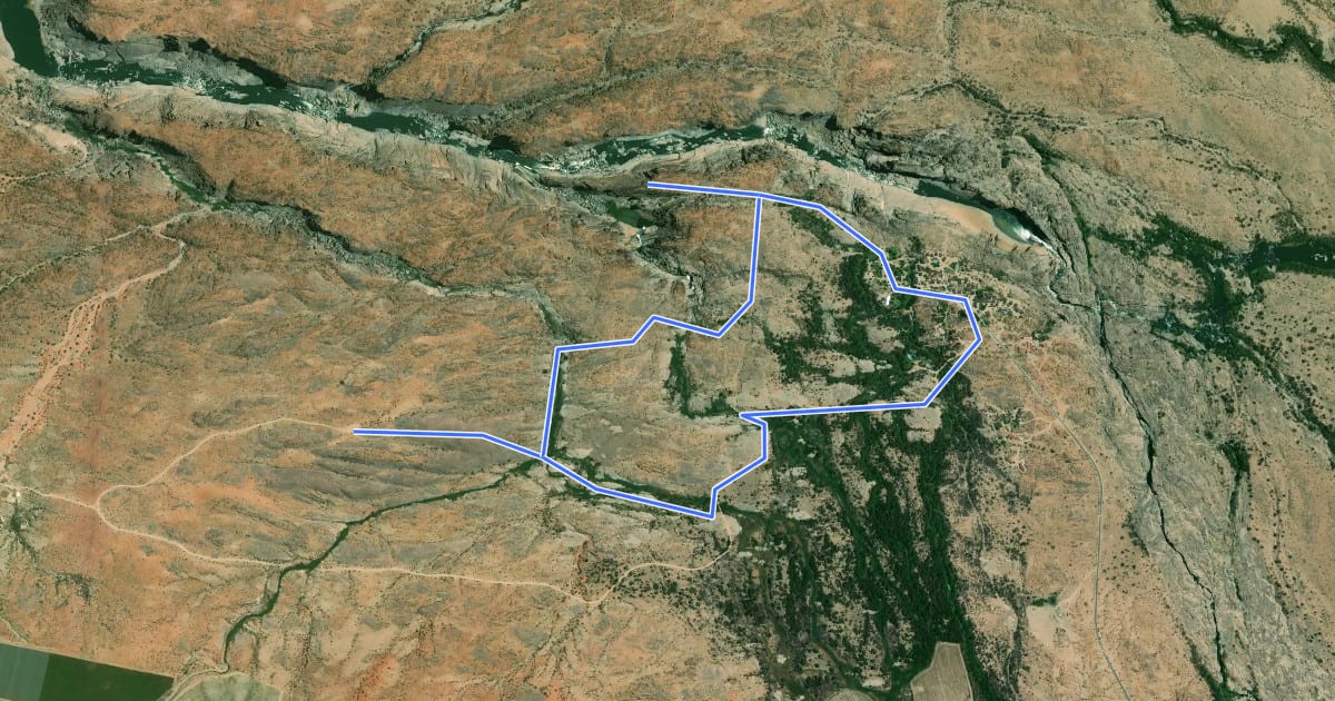 Маршрут Dassie Interpretive Trail на спутниковом снимке