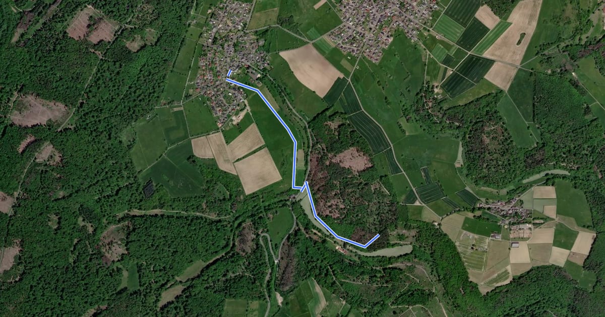 Маршрут Daubacher Rundwanderweg D2 на спутниковом снимке