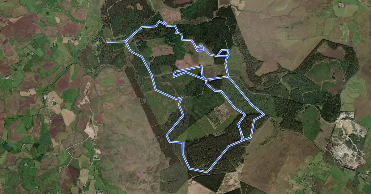 Маршрут Davagh Forest Red Trail на спутниковом снимке