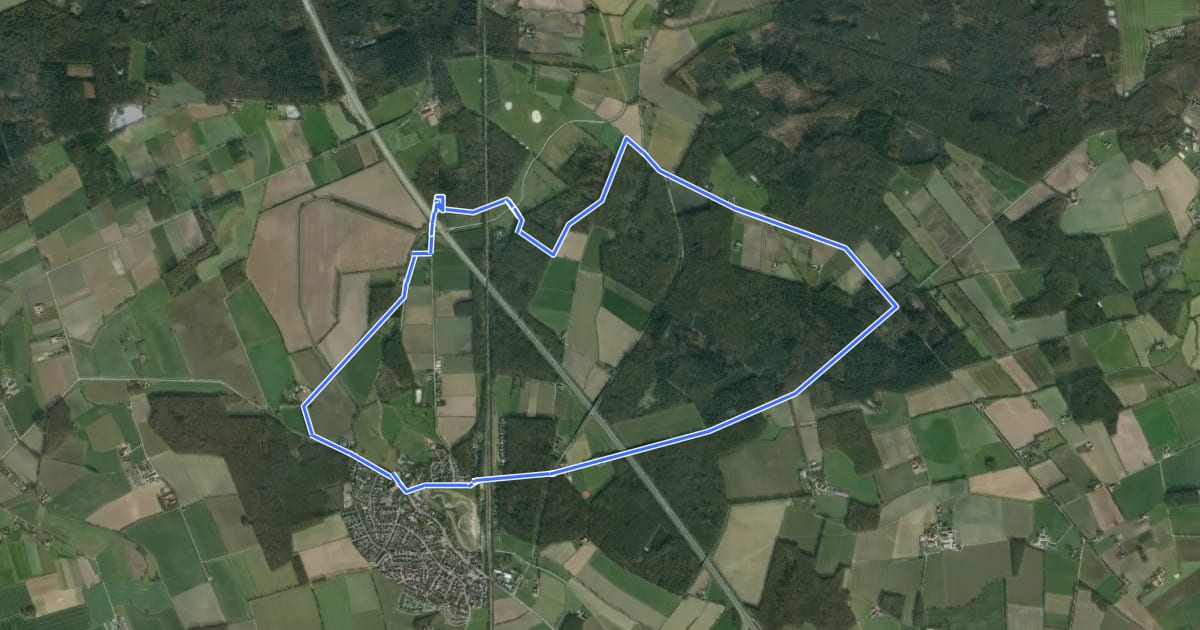 Маршрут Davensberg Rundweg W2 на спутниковом снимке