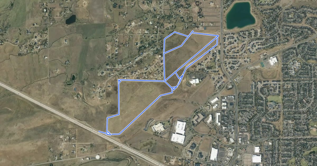 Маршрут Davidson Mesa на спутниковом снимке