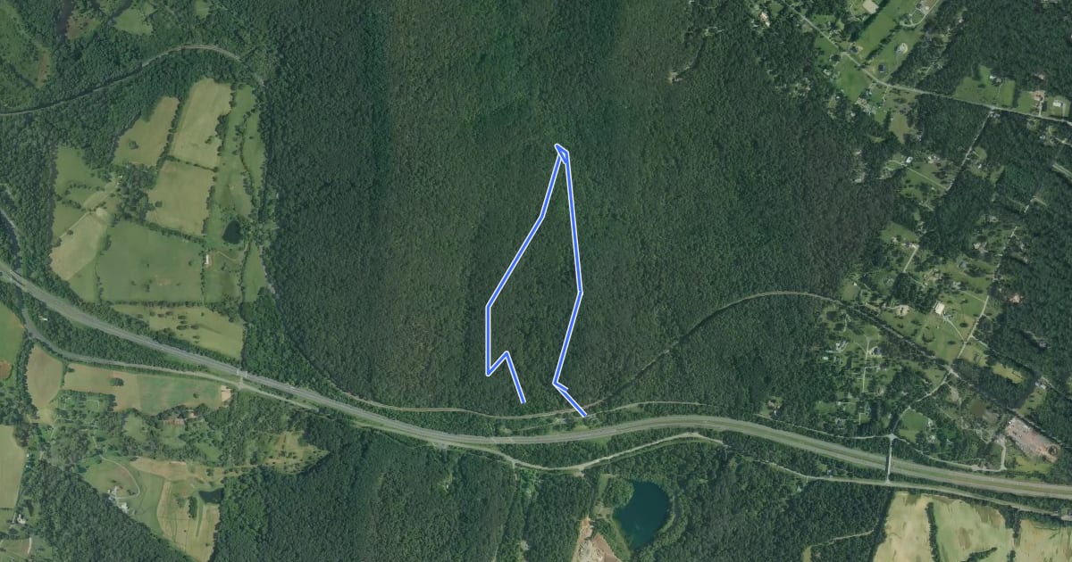 Маршрут Dawson's Trail на спутниковом снимке