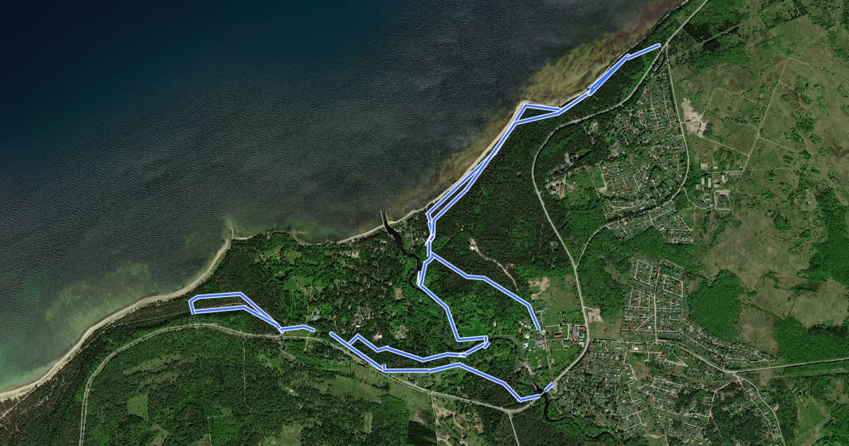 Маршрут day hike Türisalu-Meremõisa на спутниковом снимке
