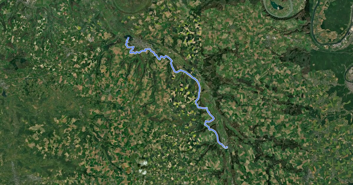 Маршрут De Brionne à Pont-Audemer на спутниковом снимке