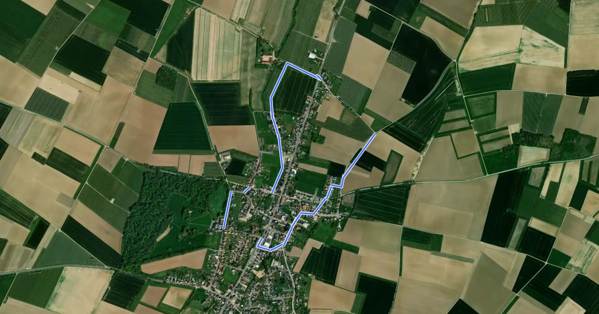 Маршрут De Chokierroute на спутниковом снимке