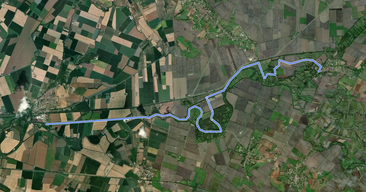 Маршрут De l'Île d'Elle à Maillé на спутниковом снимке