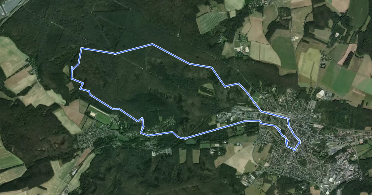Маршрут De la forêt de Dourdan à l'Orge на спутниковом снимке