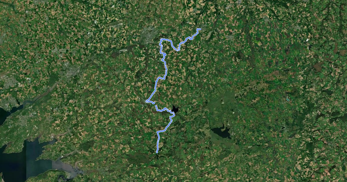 Маршрут De la Forêt de Nivot à Saint-Thégonnec на спутниковом снимке